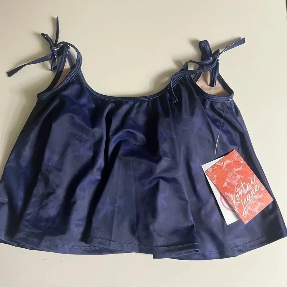 NWT KORTNIE JEANE Stars Tie Top